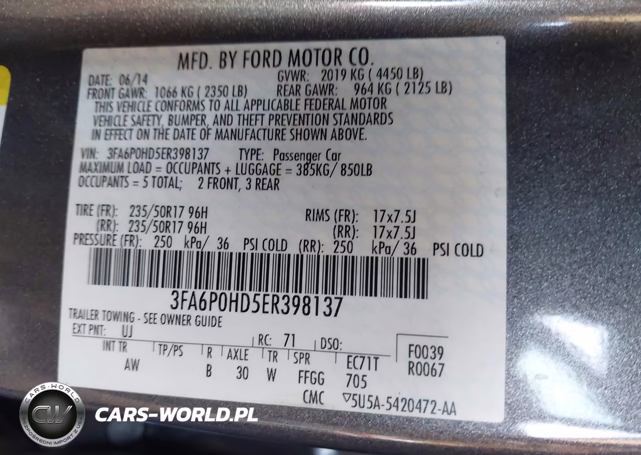 2014 Ford Fusion Se VIN:3FA6P0HD5ER398137 - 9
