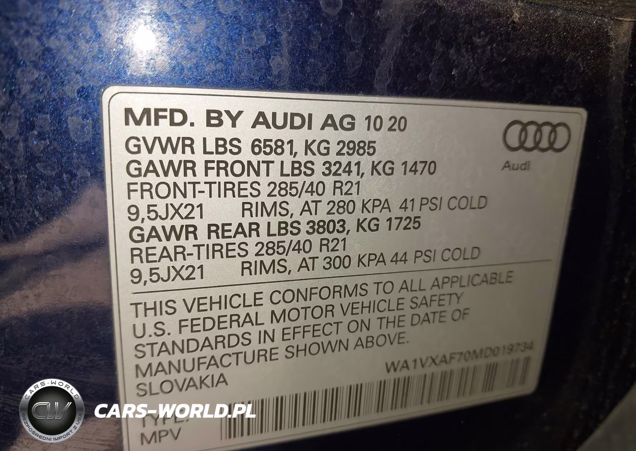 2021 Audi Q7 Prestige 55 Tfsi Quattro Tiptronic VIN:WA1VXAF70MD019734 - 9