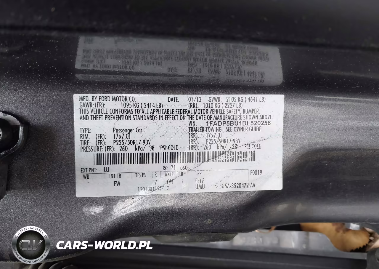 2013 Ford C-Max Hybrid Sel VIN:1FADP5BU1DL520258 - 9