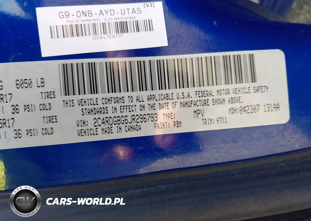 2018 Dodge Grand Caravan Se VIN:2C4RDGBG6JR296793 - 9