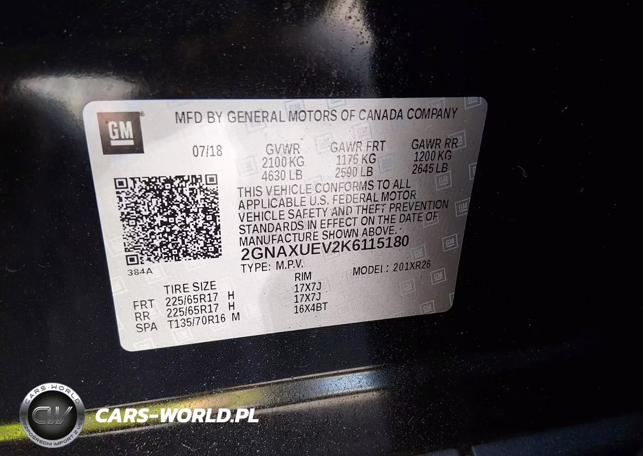 2019 Chevrolet Equinox Lt VIN:2GNAXUEV2K6115180 - 9