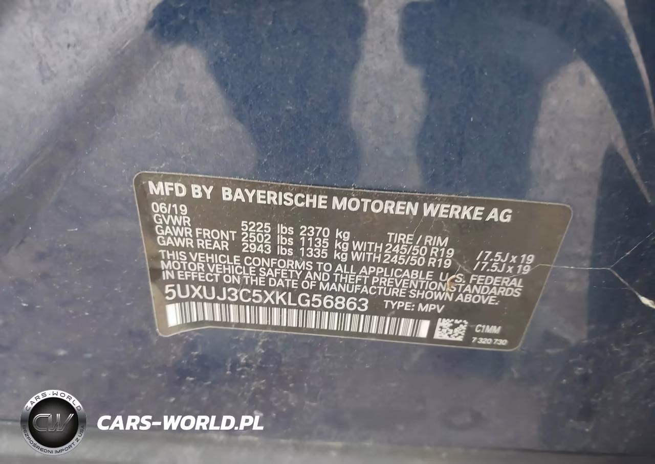 2019 BMW X4 xDrive30I VIN:5UXUJ3C5XKLG56863 - 9