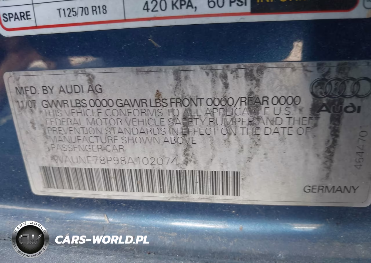 2008 Audi A3 2.0T VIN:WAUNF78P98A102074 - 9