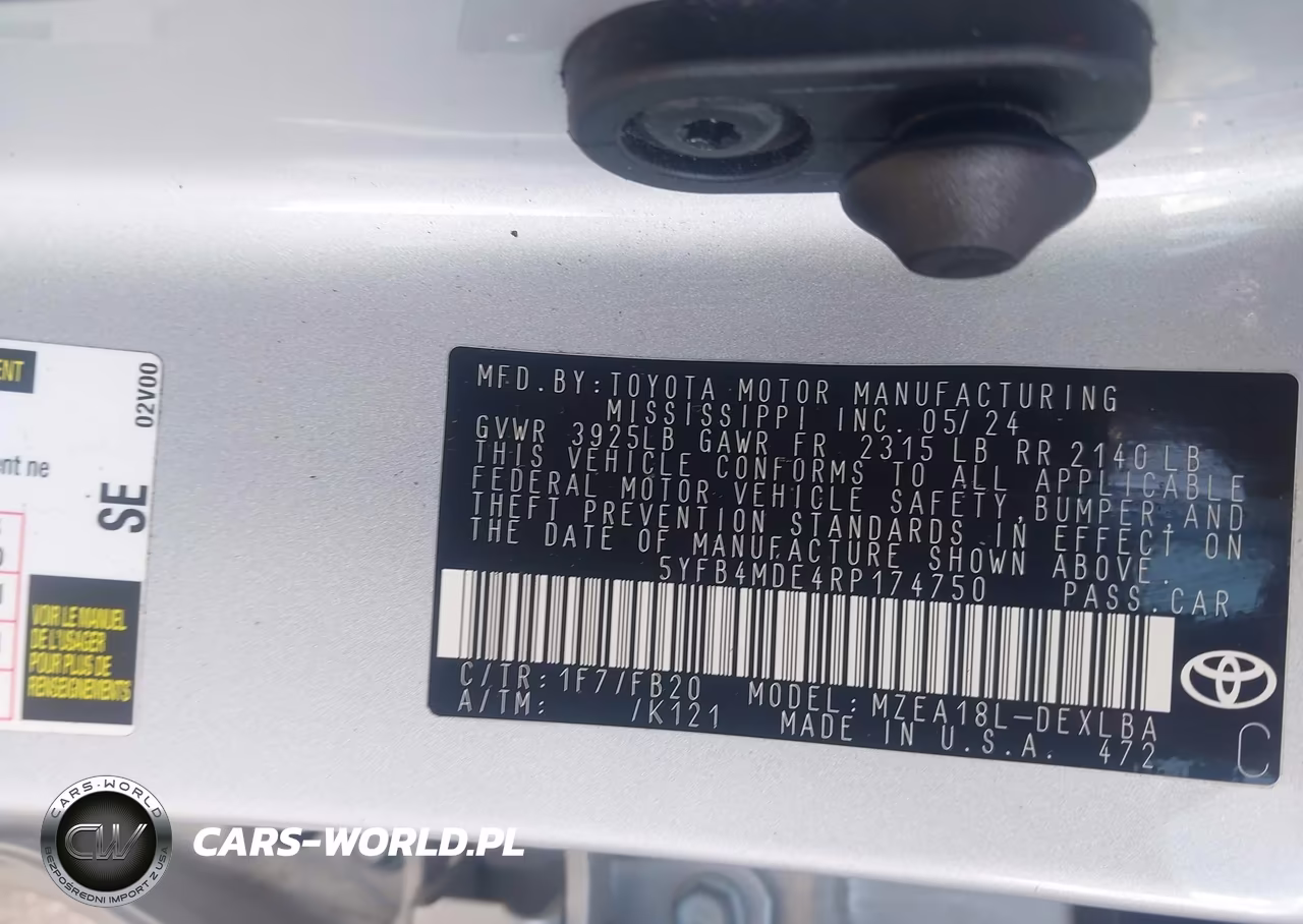2024 Toyota Corolla Le VIN:5YFB4MDE4RP174750 - 9