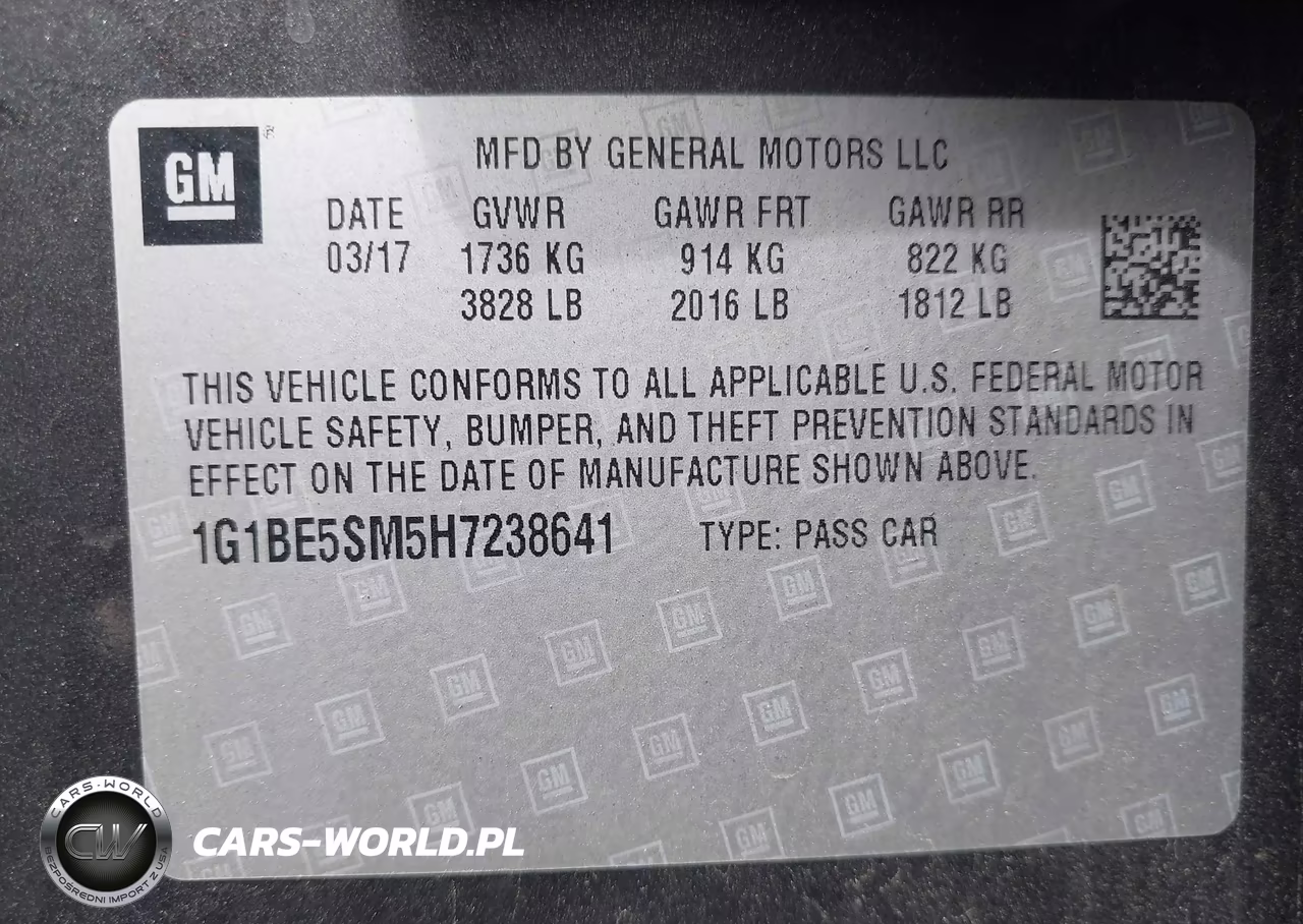 2017 Chevrolet Cruze Lt Auto VIN:1G1BE5SM5H7238641 - 9