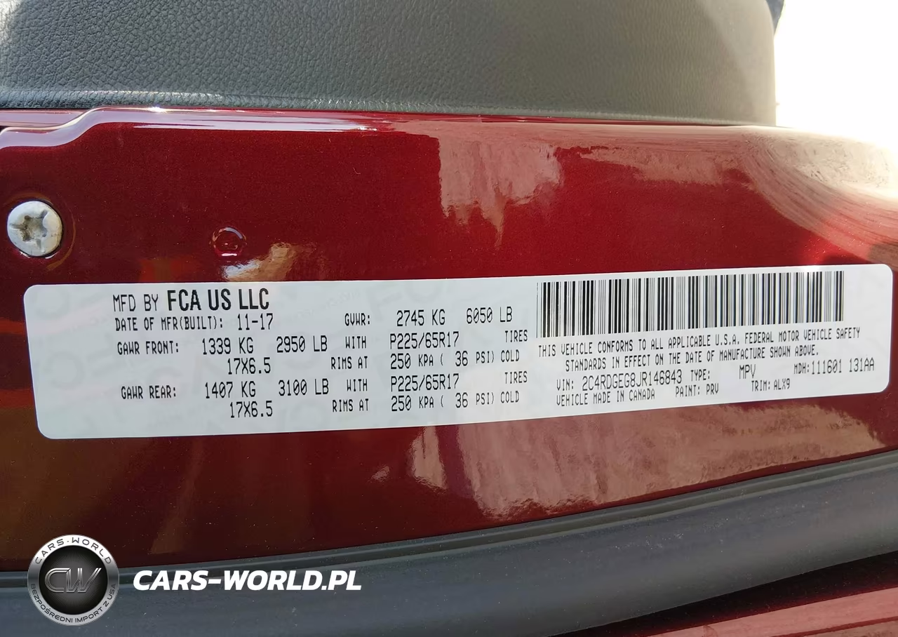 2018 Dodge Grand Caravan Gt VIN:2C4RDGEG8JR146843 - 9
