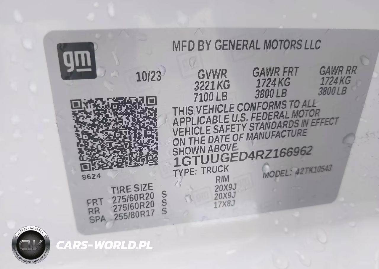 2024 GMC Sierra 1500 4Wd Short Box Denali VIN:1GTUUGED4RZ166962 - 9
