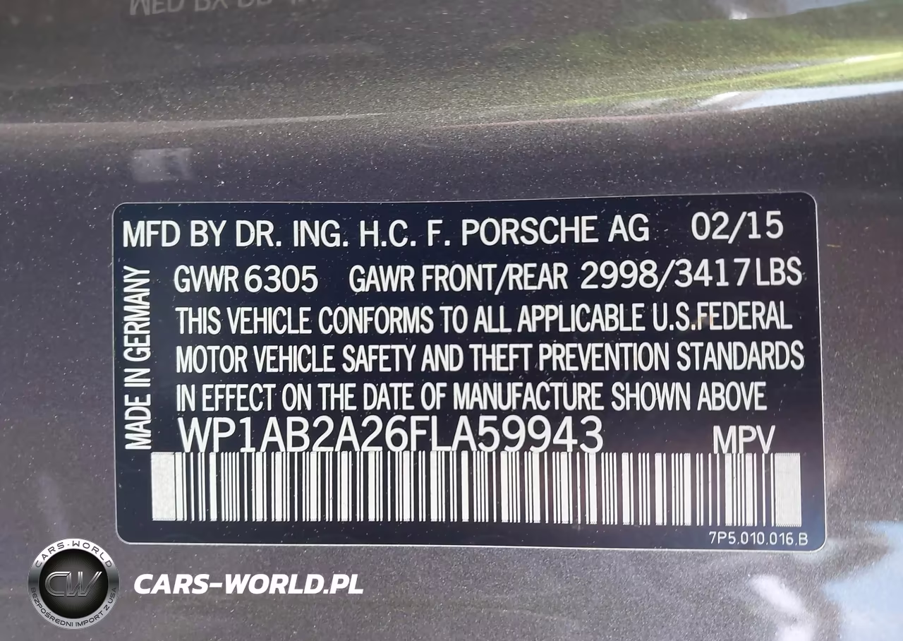 2015 Porsche Cayenne S VIN:WP1AB2A26FLA59943 - 9