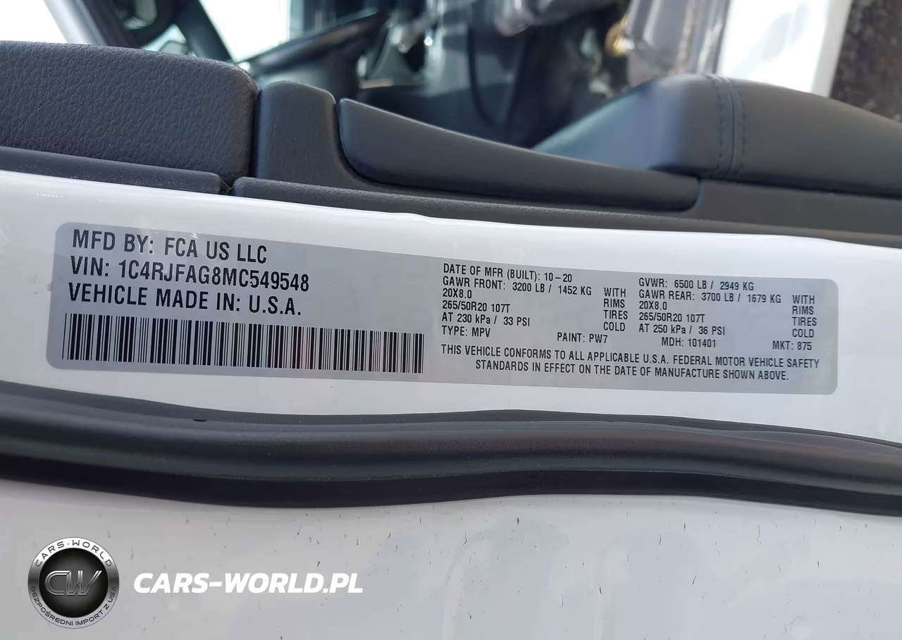 2021 Jeep Grand Cherokee Laredo X 4X4 VIN:1C4RJFAG8MC549548 - 9