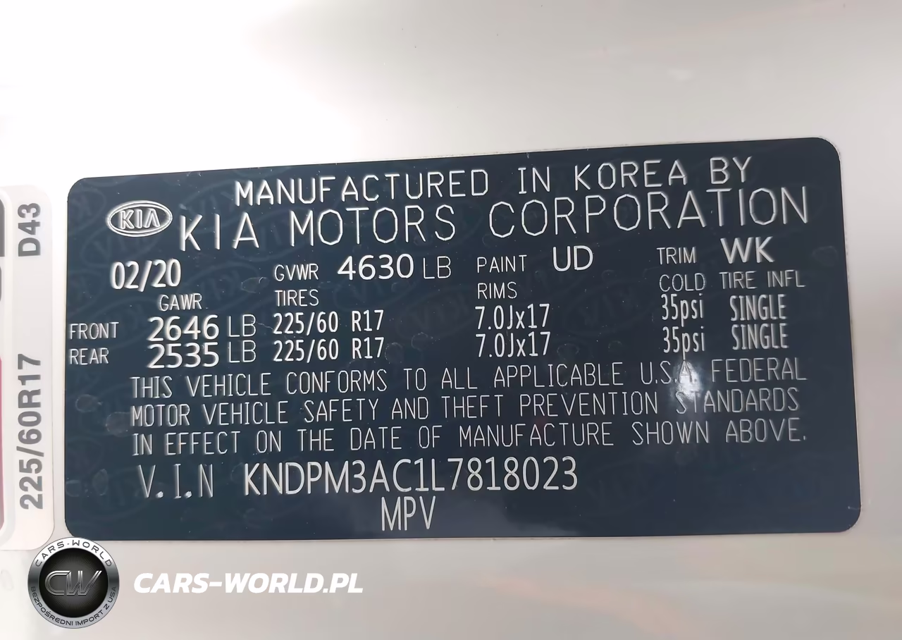 2020 Kia Sportage Lx VIN:KNDPM3AC1L7818023 - 9