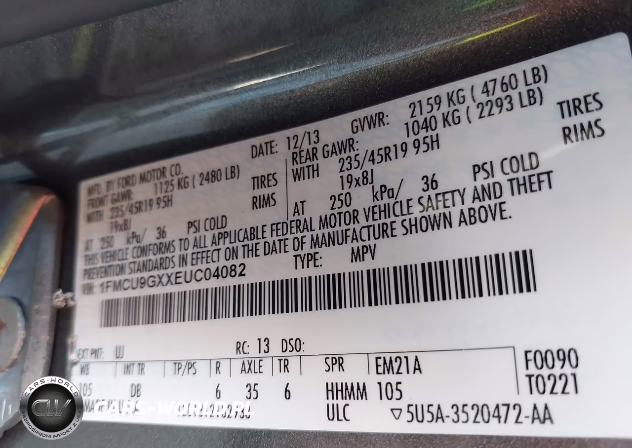 2014 Ford Escape Se VIN:1FMCU9GXXEUC04082 - 9
