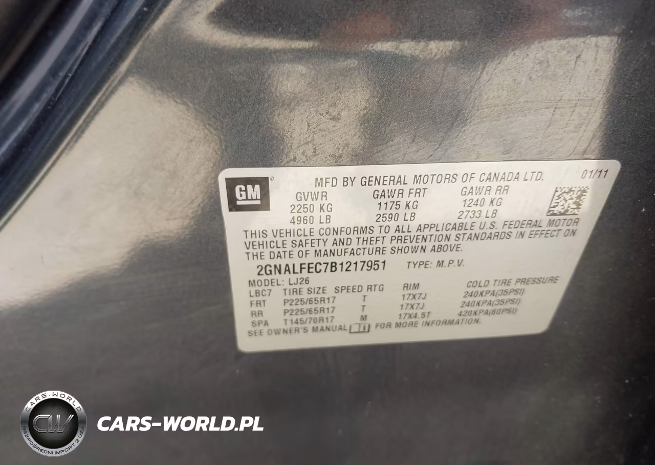 2011 Chevrolet Equinox Ltz VIN:2GNALFEC7B1217951 - 9