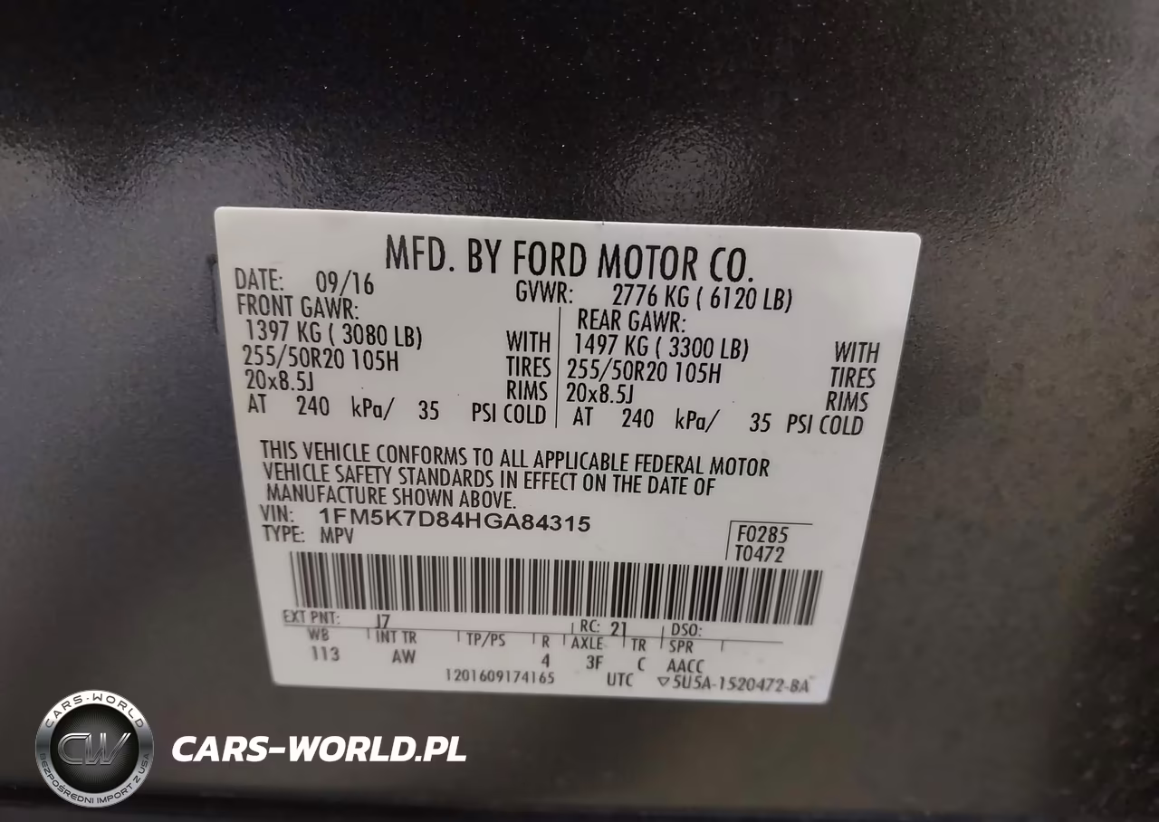 2017 Ford Explorer Xlt VIN:1FM5K7D84HGA84315 - 9