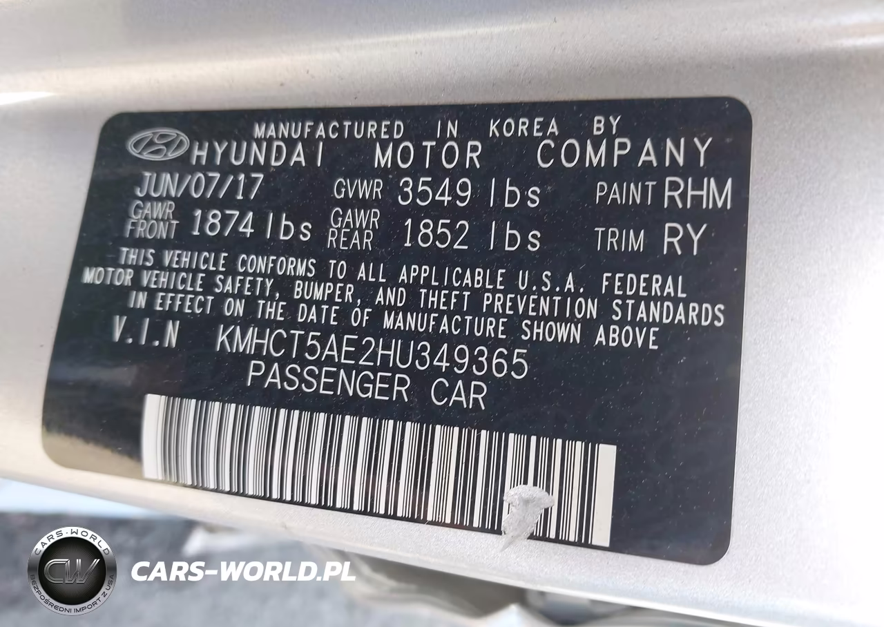2017 Hyundai Accent Se VIN:KMHCT5AE2HU349365 - 9