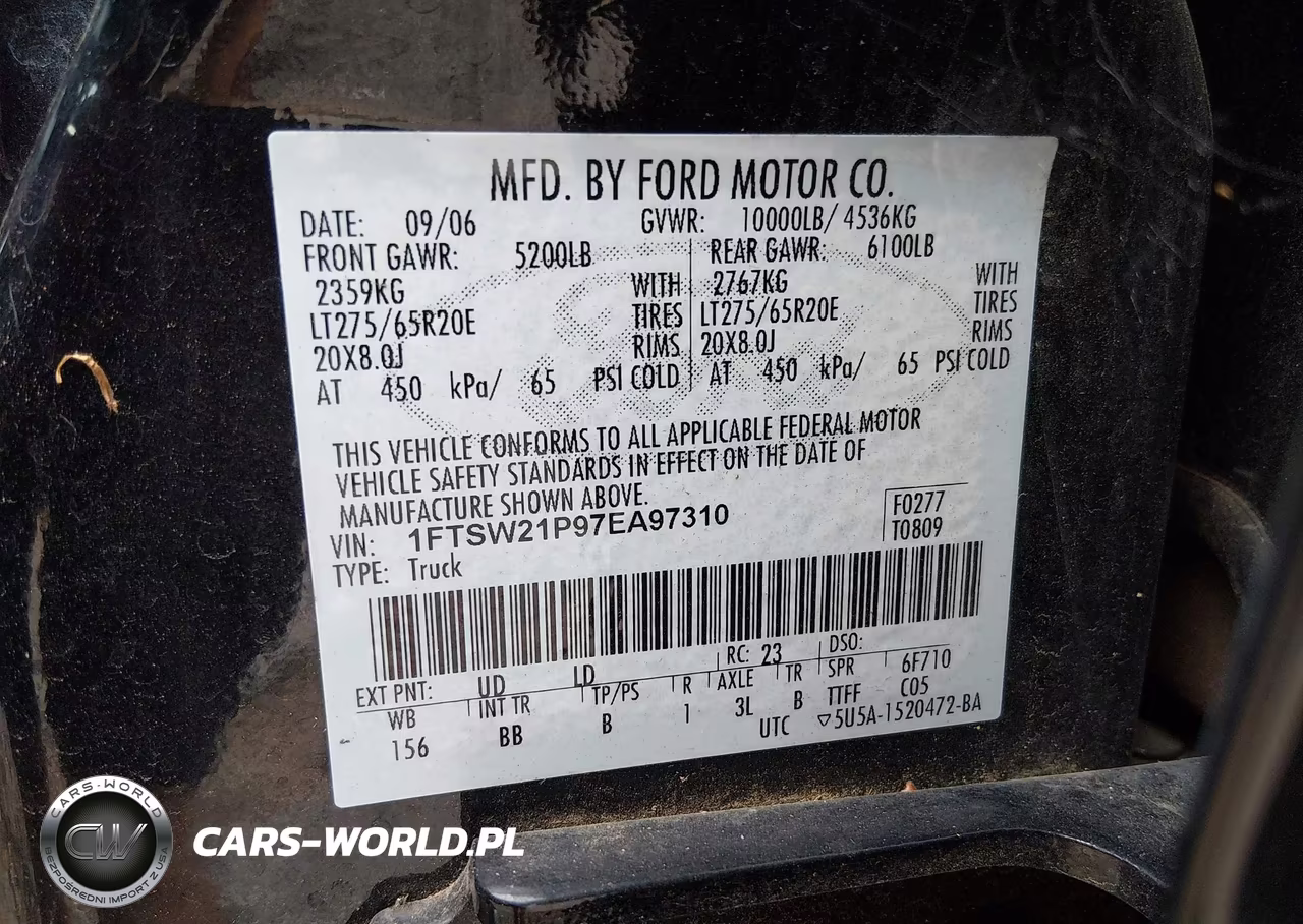 2007 Ford F-250 Lariat-Xl-Xlt VIN:1FTSW21P97EA97310 - 9