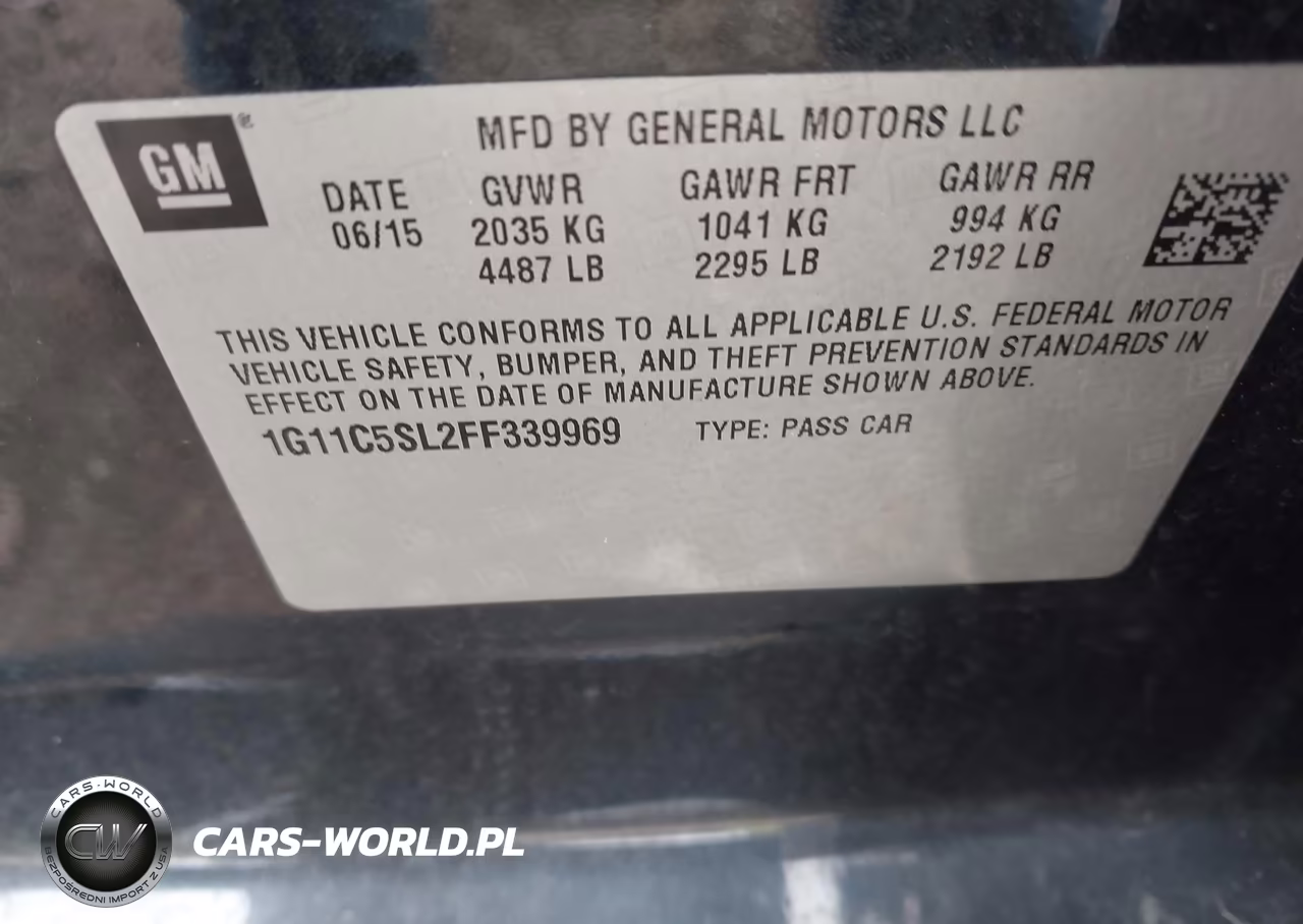 2015 Chevrolet Malibu 1Lt VIN:1G11C5SL2FF339969 - 9