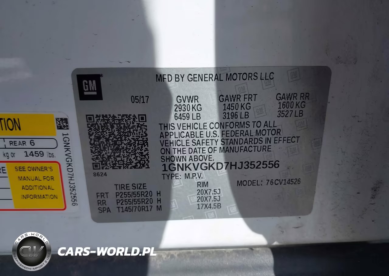 2017 Chevrolet Traverse 1Lt VIN:1GNKVGKD7HJ352556 - 9