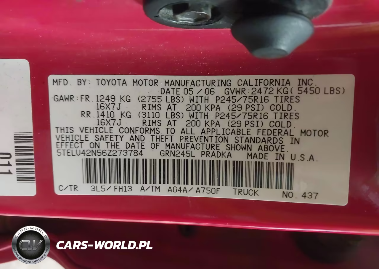 2006 Toyota Tacoma Base V6 VIN:5TELU42N56Z273784 - 9