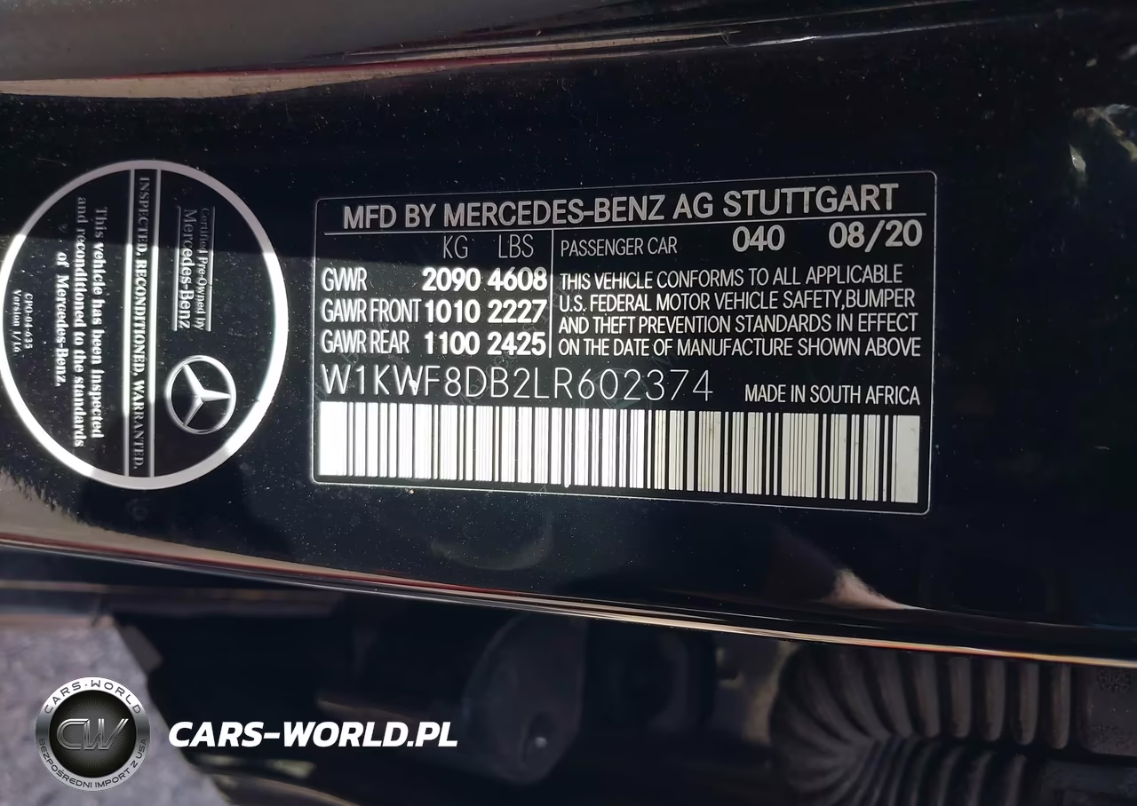 2020 Mercedes-Benz C 300 VIN:W1KWF8DB2LR602374 - 9