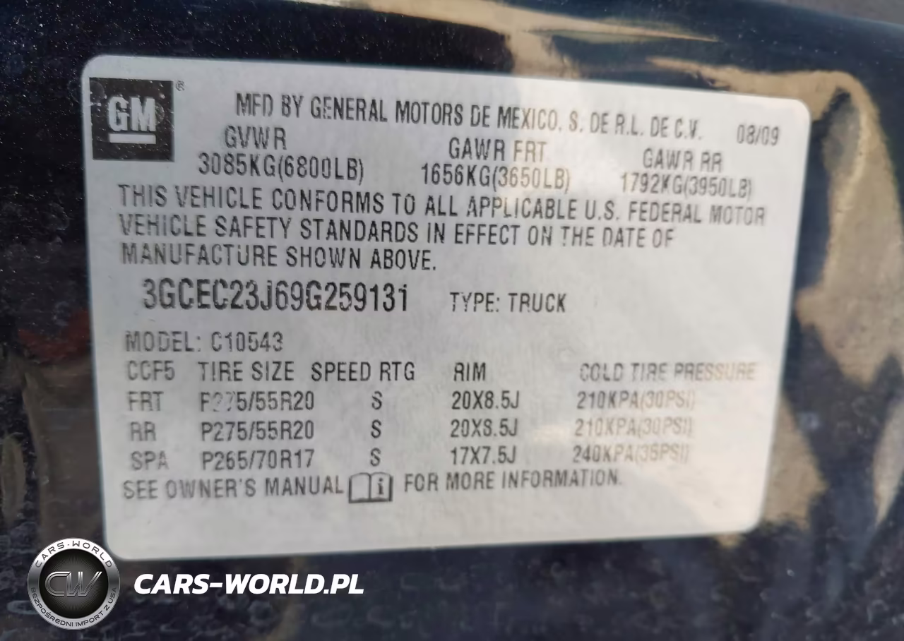 2009 Chevrolet Silverado 1500 Lt VIN:3GCEC23J69G259131 - 9
