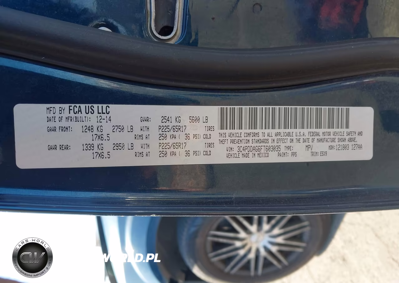 2015 Dodge Journey Se VIN:3C4PDDAG6FT603035 - 9