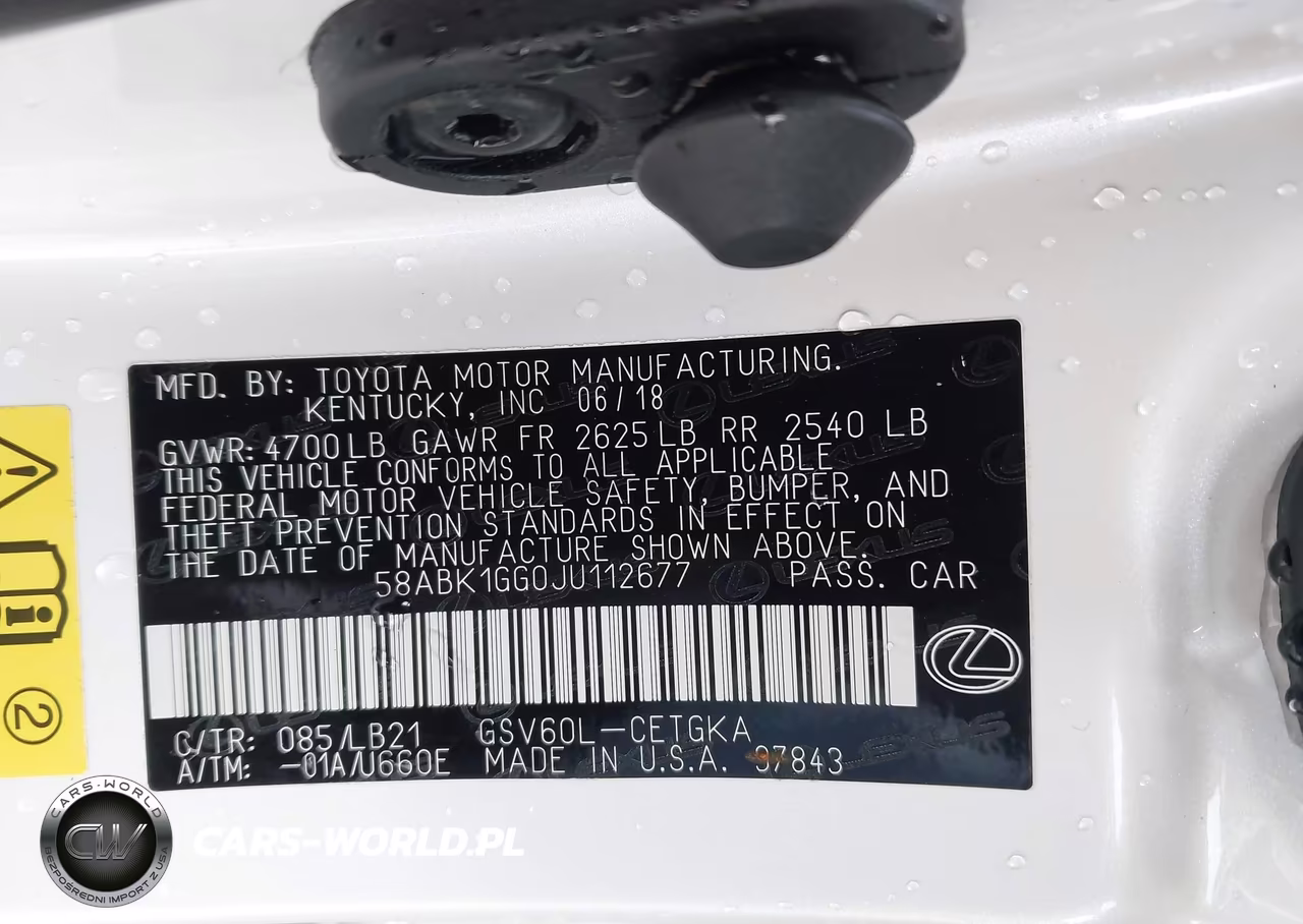 2018 Lexus Es 350 VIN:58ABK1GG0JU112677 - 9