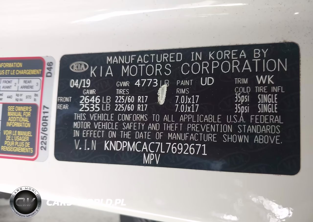 2020 Kia Sportage Lx VIN:KNDPMCAC7L7692671 - 9