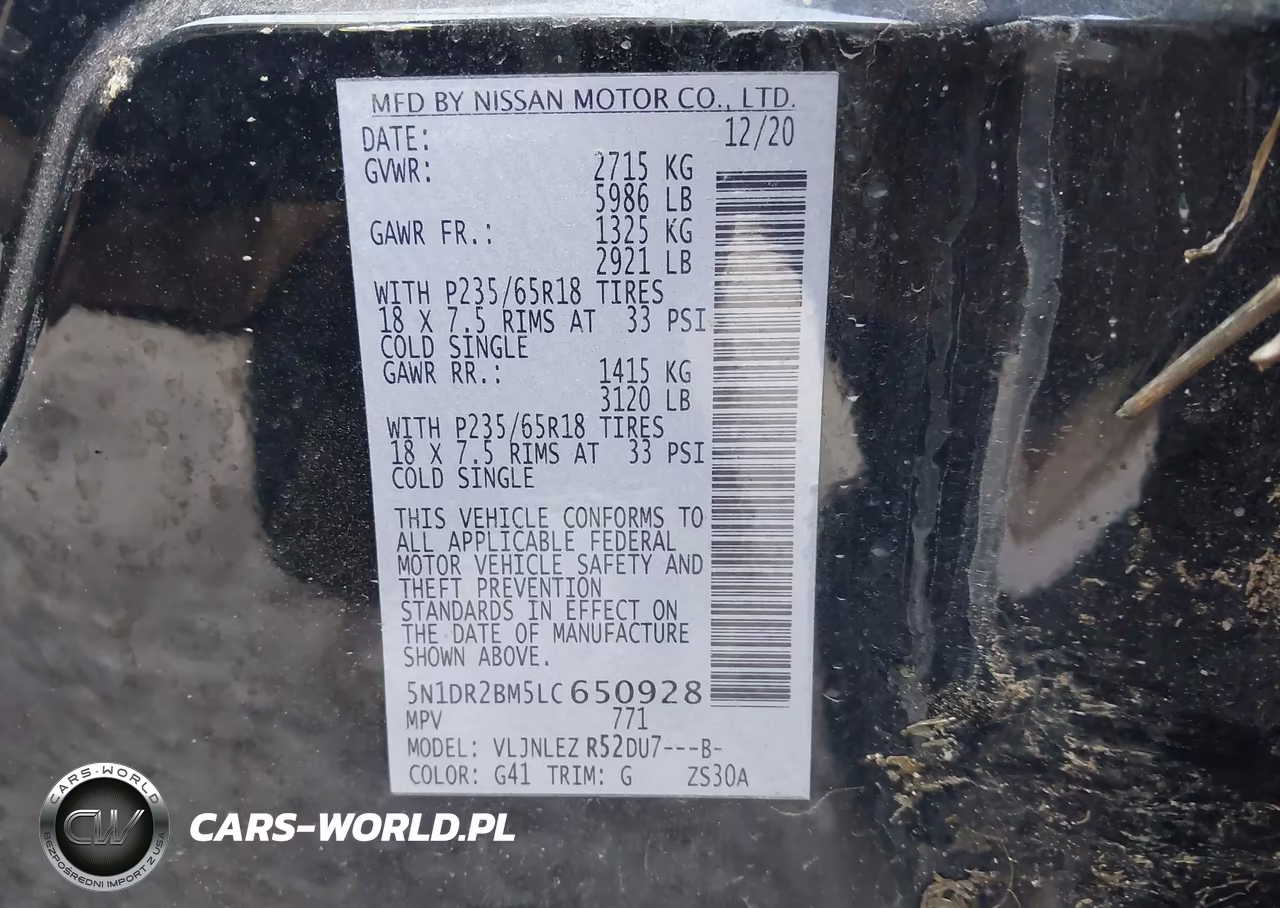 2020 Nissan Pathfinder Sv 4Wd VIN:5N1DR2BM5LC650928 - 9