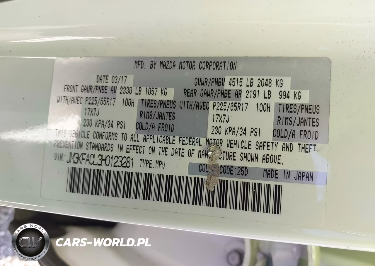 2017 Mazda Cx-5 Touring VIN:JM3KFACL3H0123281 - 9