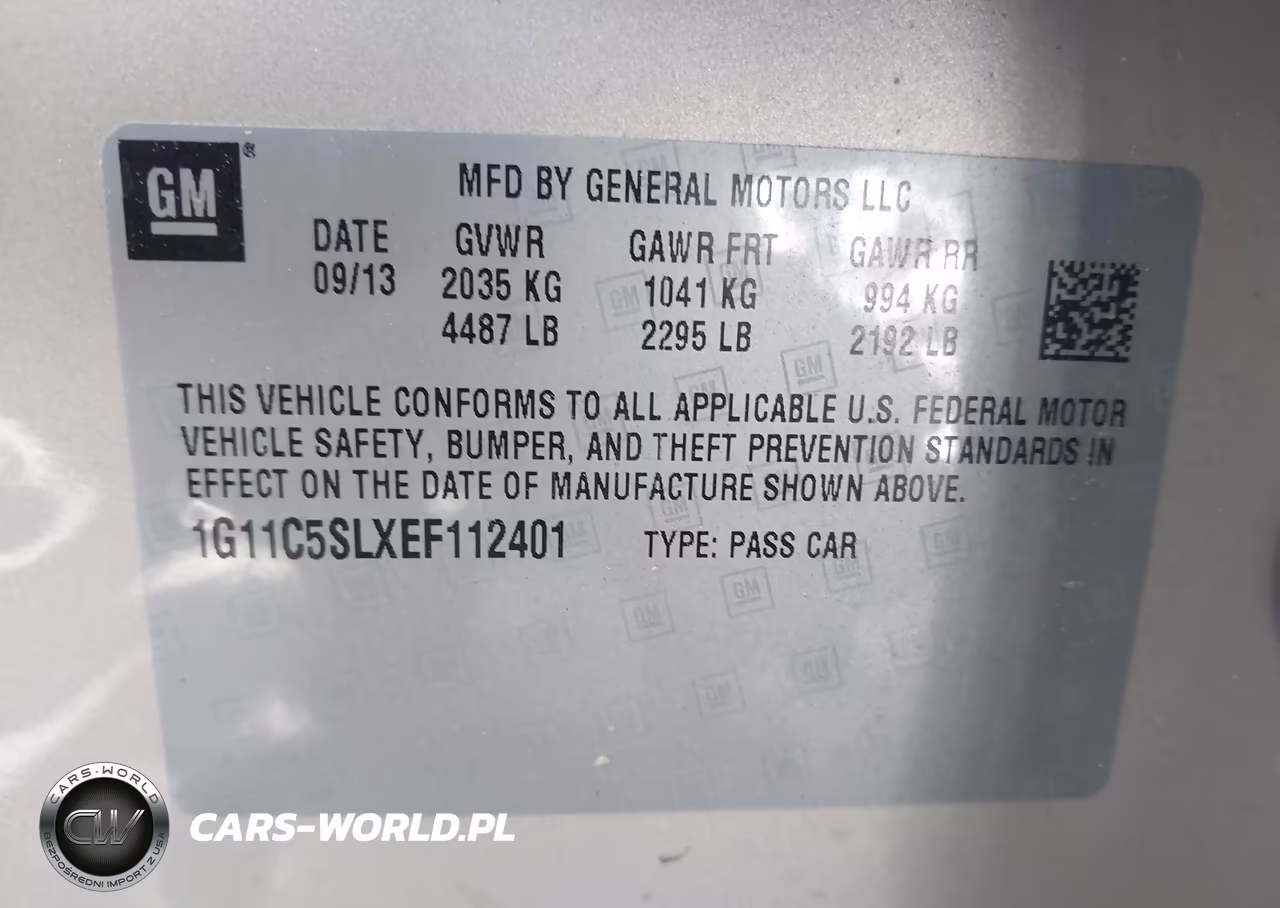 2014 Chevrolet Malibu 1Lt VIN:1G11C5SLXEF112401 - 9