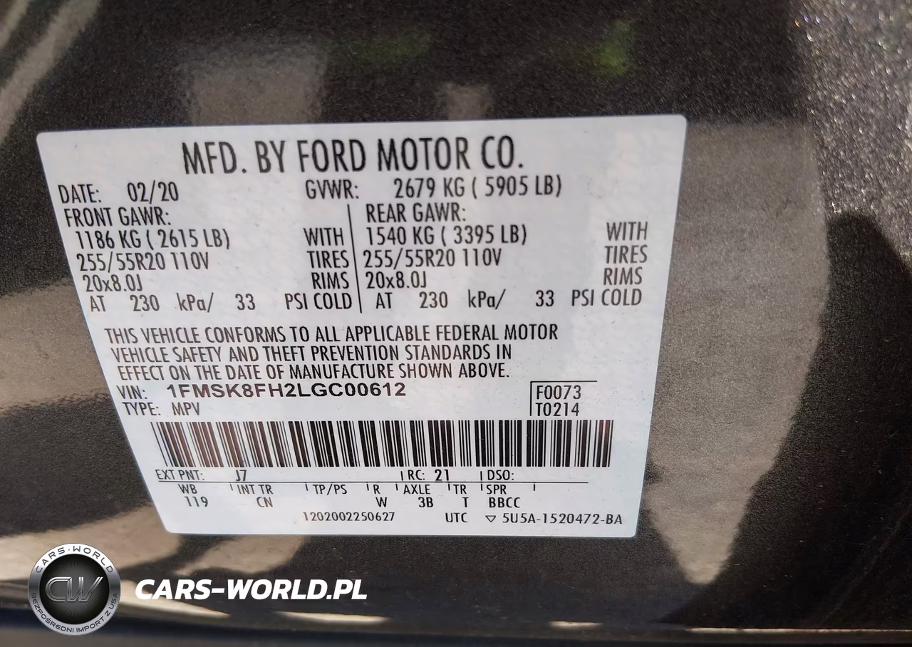 2020 Ford Explorer Limited VIN:1FMSK8FH2LGC00612 - 9