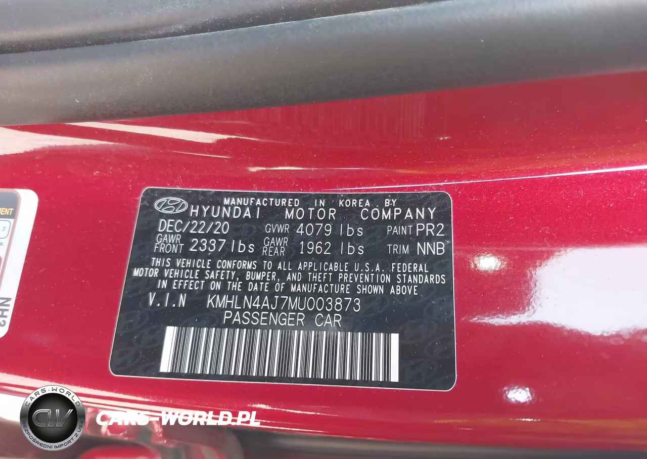 2021 Hyundai Elantra Hybrid Limited VIN:KMHLN4AJ7MU003873 - 9