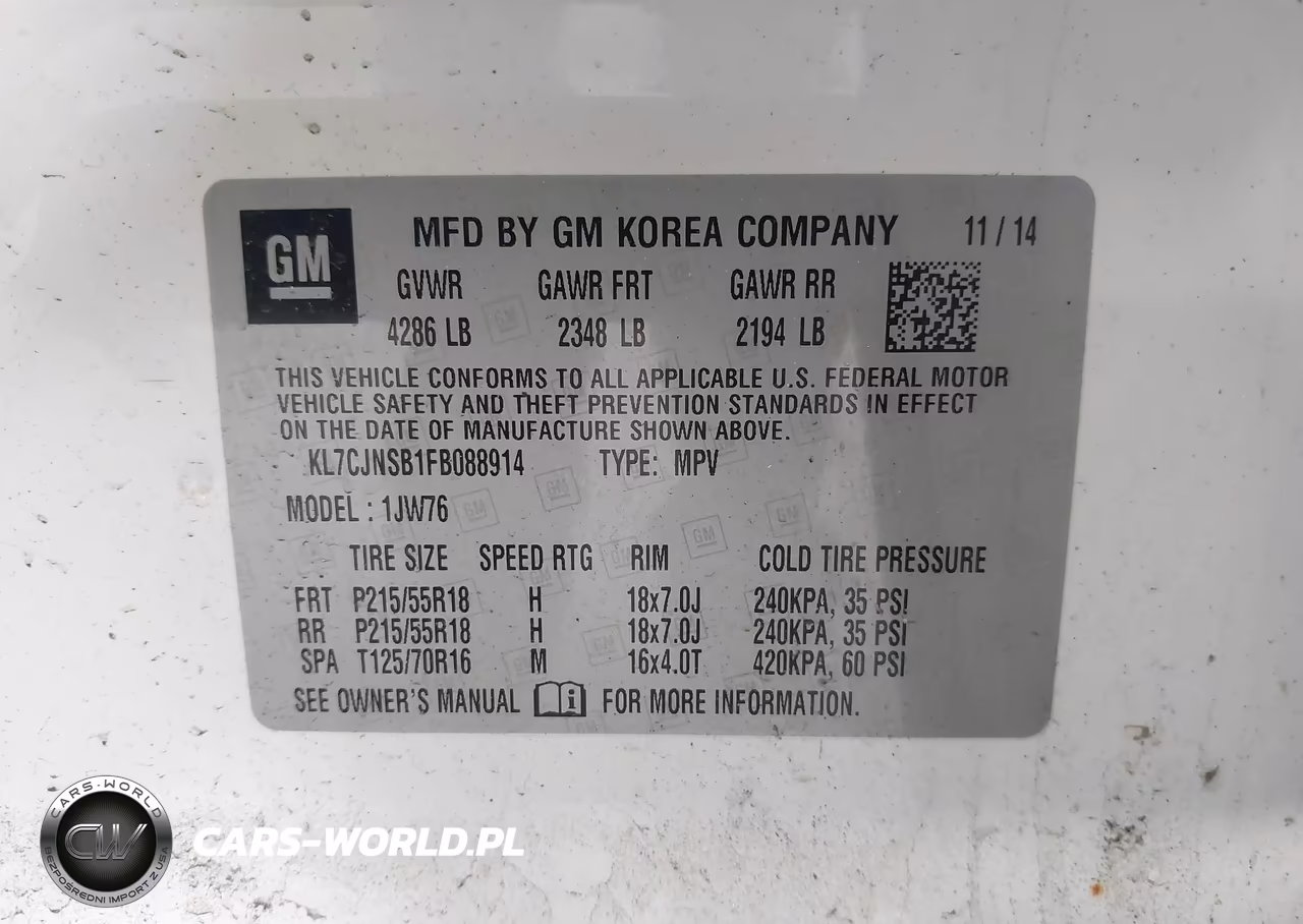 2015 Chevrolet Trax Ltz VIN:KL7CJNSB1FB088914 - 9