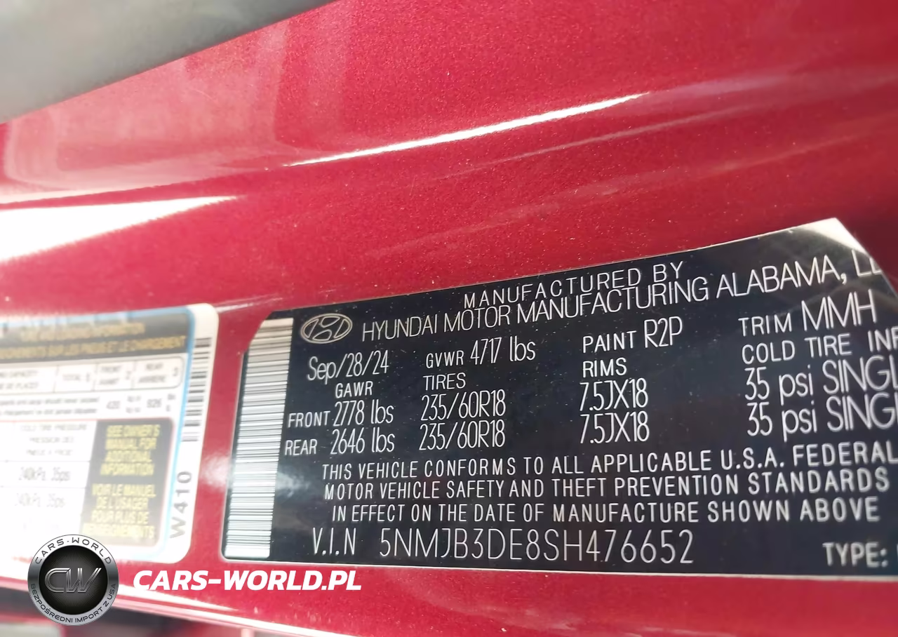 2025 Hyundai Tucson Sel VIN:5NMJB3DE8SH476652 - 9