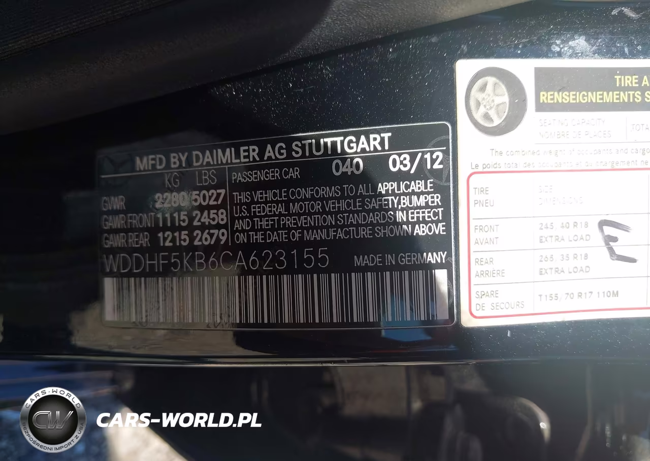 2012 Mercedes-Benz E 350 VIN:WDDHF5KB6CA623155 - 9