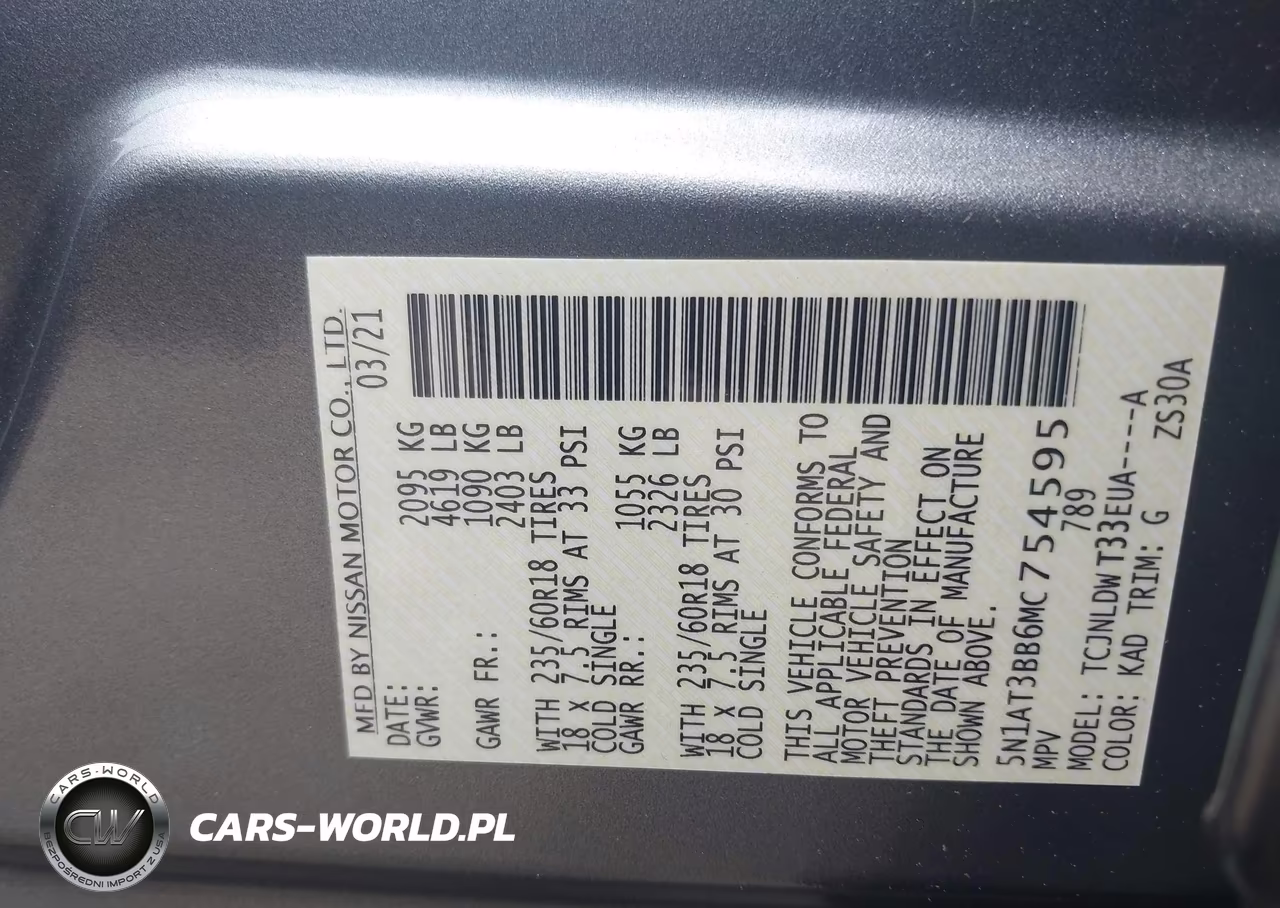 2021 Nissan Rogue Sv Intelligent Awd VIN:5N1AT3BB6MC754595 - 9