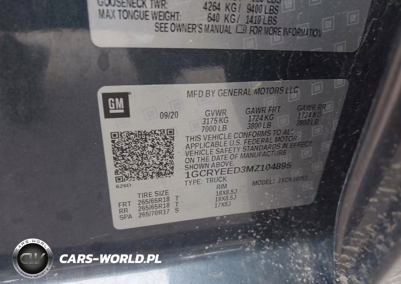 2021 Chevrolet Silverado 1500 4Wd Standard Bed Rst VIN:1GCRYEED3MZ104895 - 9