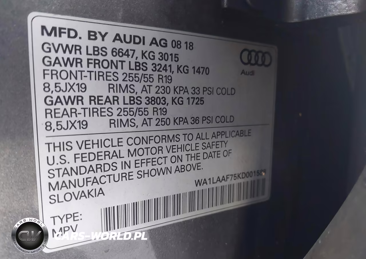 2019 Audi Q7 55 Premium-55 Se Premium VIN:WA1LAAF75KD001588 - 9