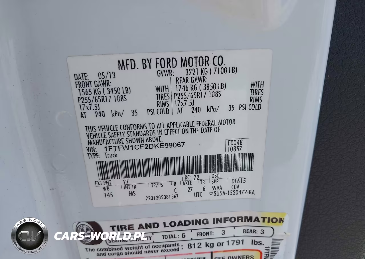 2013 Ford F-150 Xlt VIN:1FTFW1CF2DKE99067 - 9