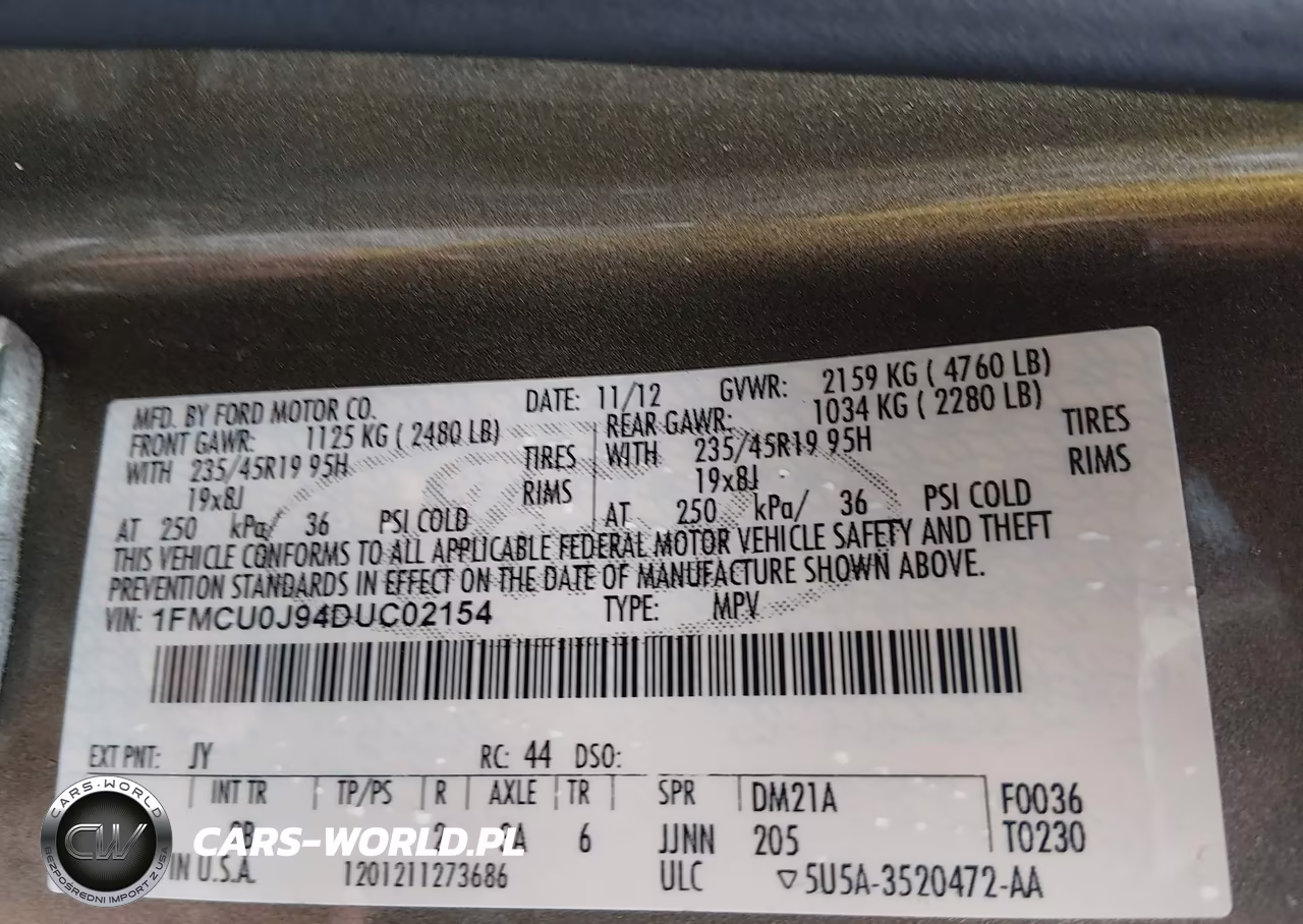 2013 Ford Escape Titanium VIN:1FMCU0J94DUC02154 - 9