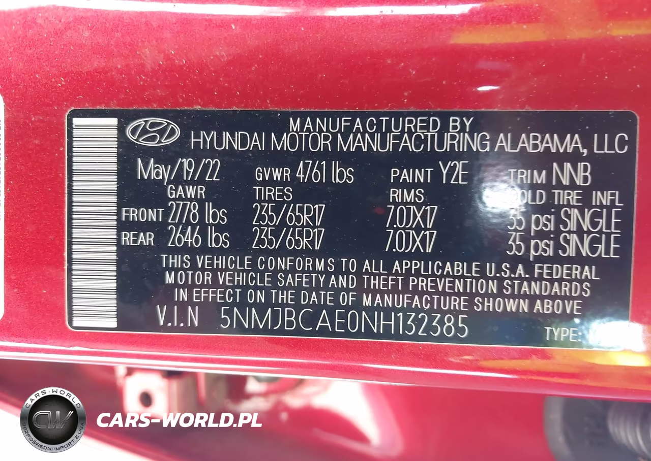 2022 Hyundai Tucson Sel VIN:5NMJBCAE0NH132385 - 9
