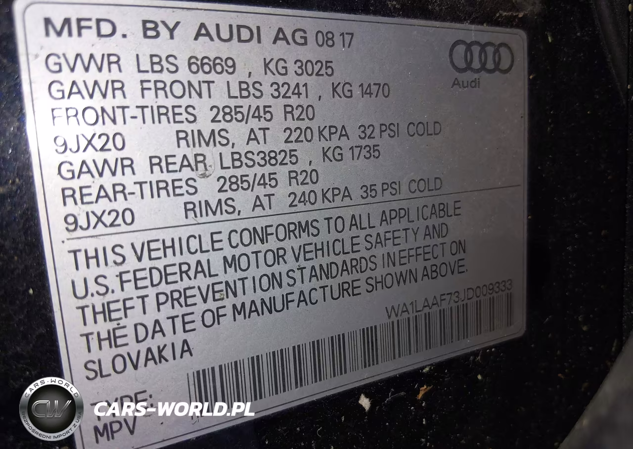 2018 Audi Q7 3.0T Premium VIN:WA1LAAF73JD009333 - 9