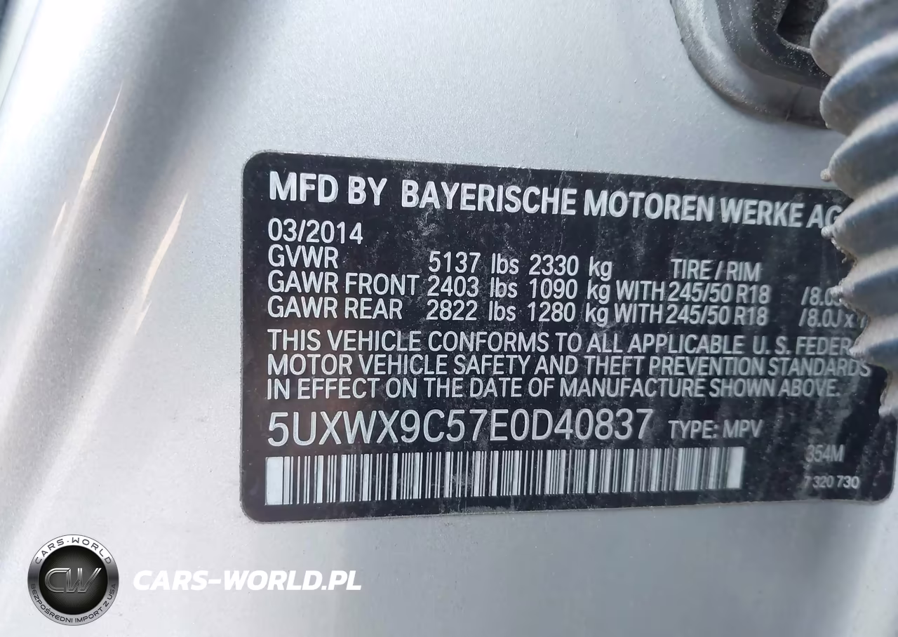 2014 BMW X3 xDrive28I VIN:5UXWX9C57E0D40837 - 9