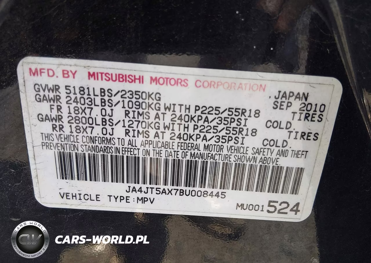 2011 Mitsubishi Outlander Gt VIN:JA4JT5AX7BU008445 - 9