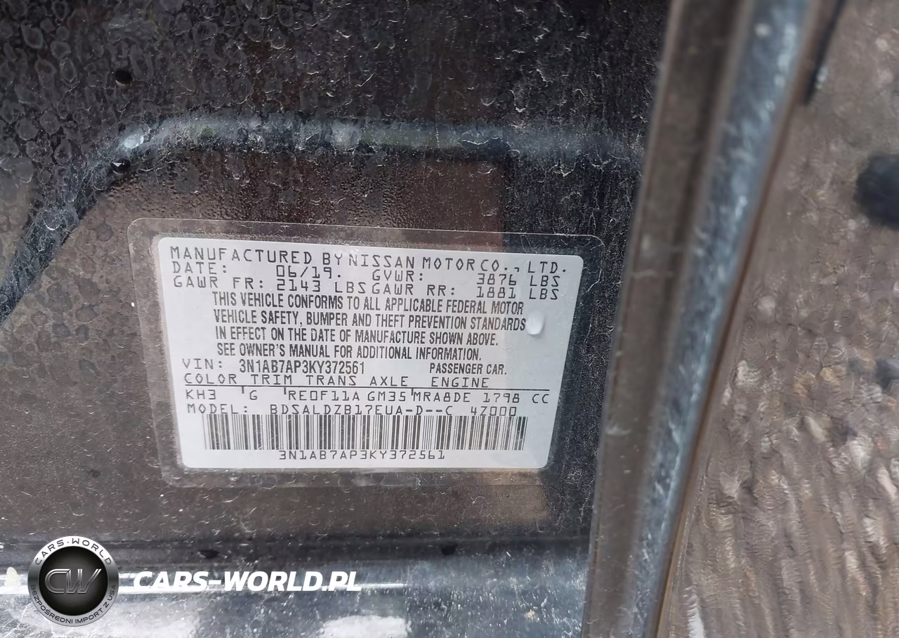 2019 Nissan Sentra Sv VIN:3N1AB7AP3KY372561 - 9