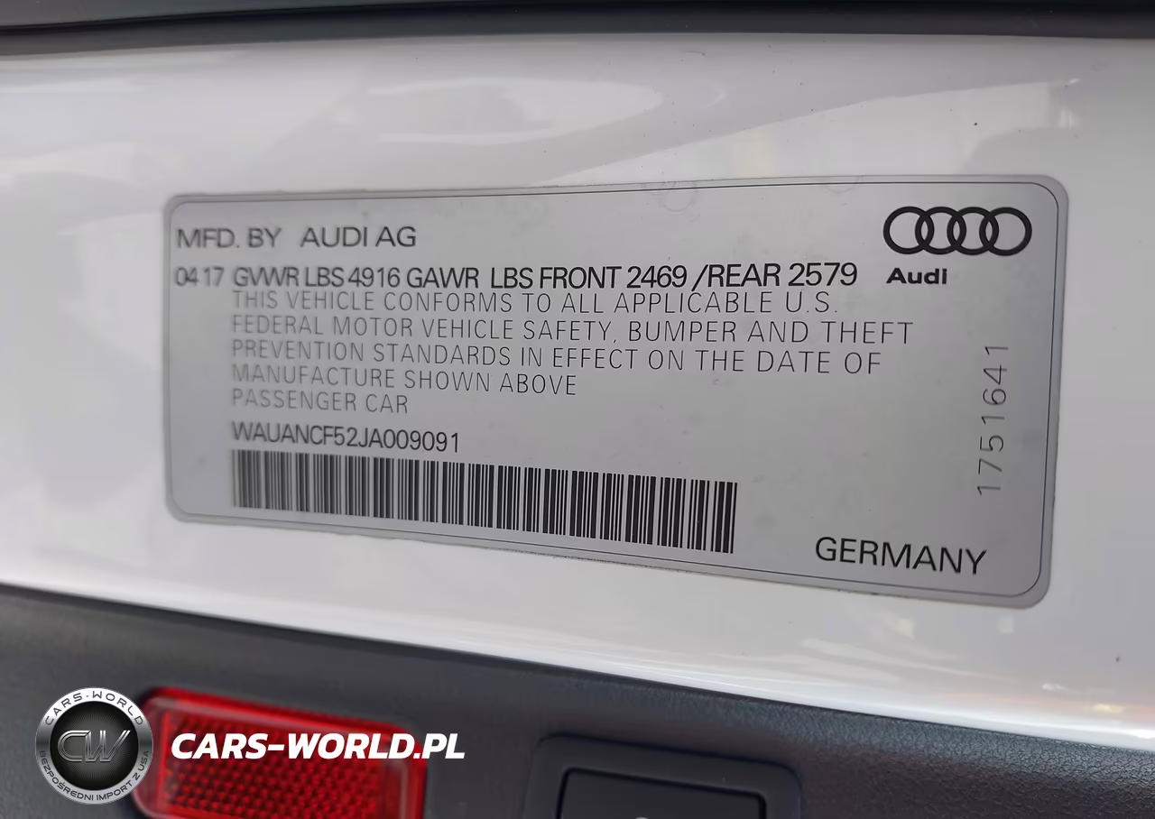 2018 Audi A5 2.0T Premium VIN:WAUANCF52JA009091 - 9