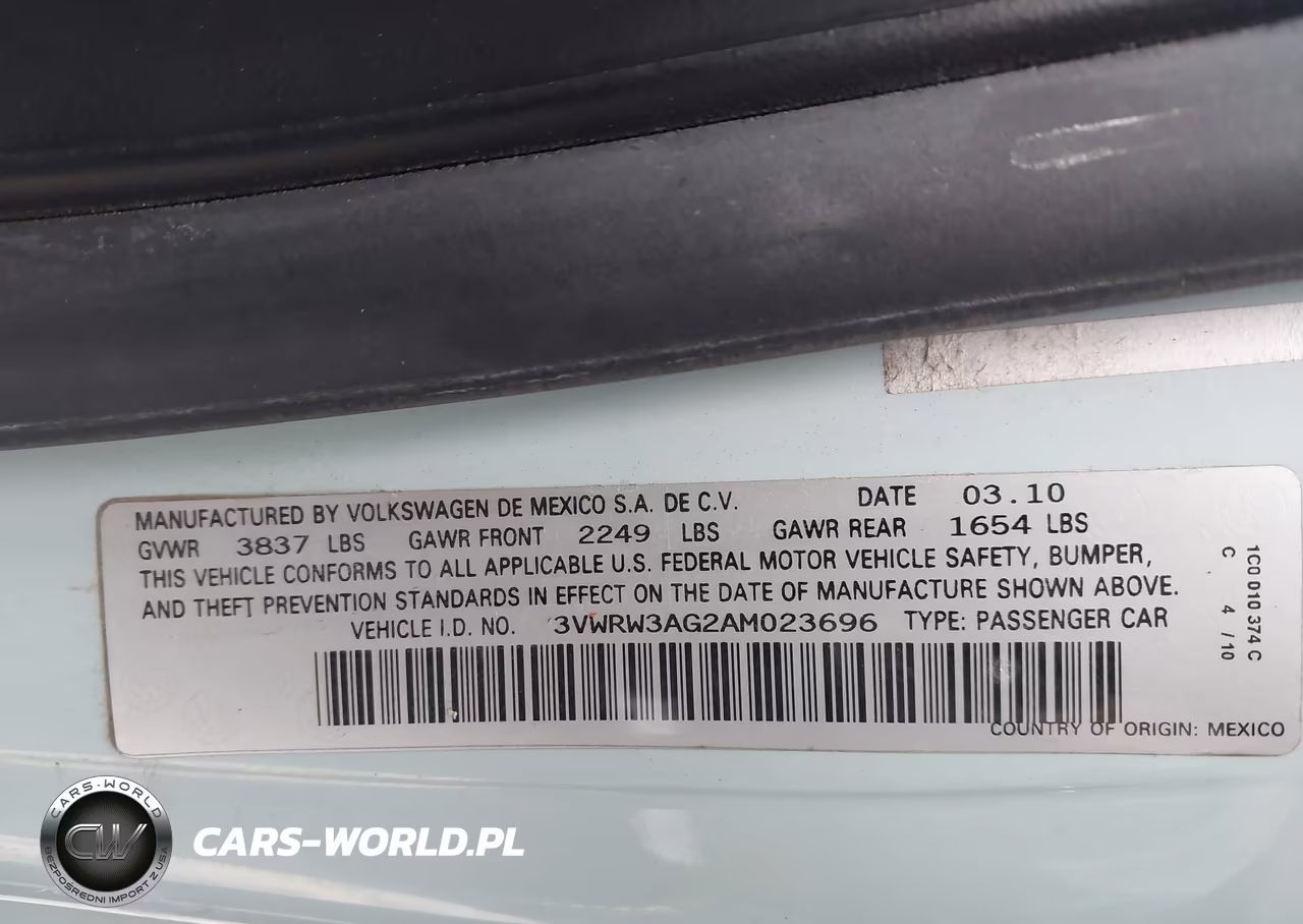 2010 Volkswagen New Beetle 2.5L Final Edition VIN:3VWRW3AG2AM023696 - 9