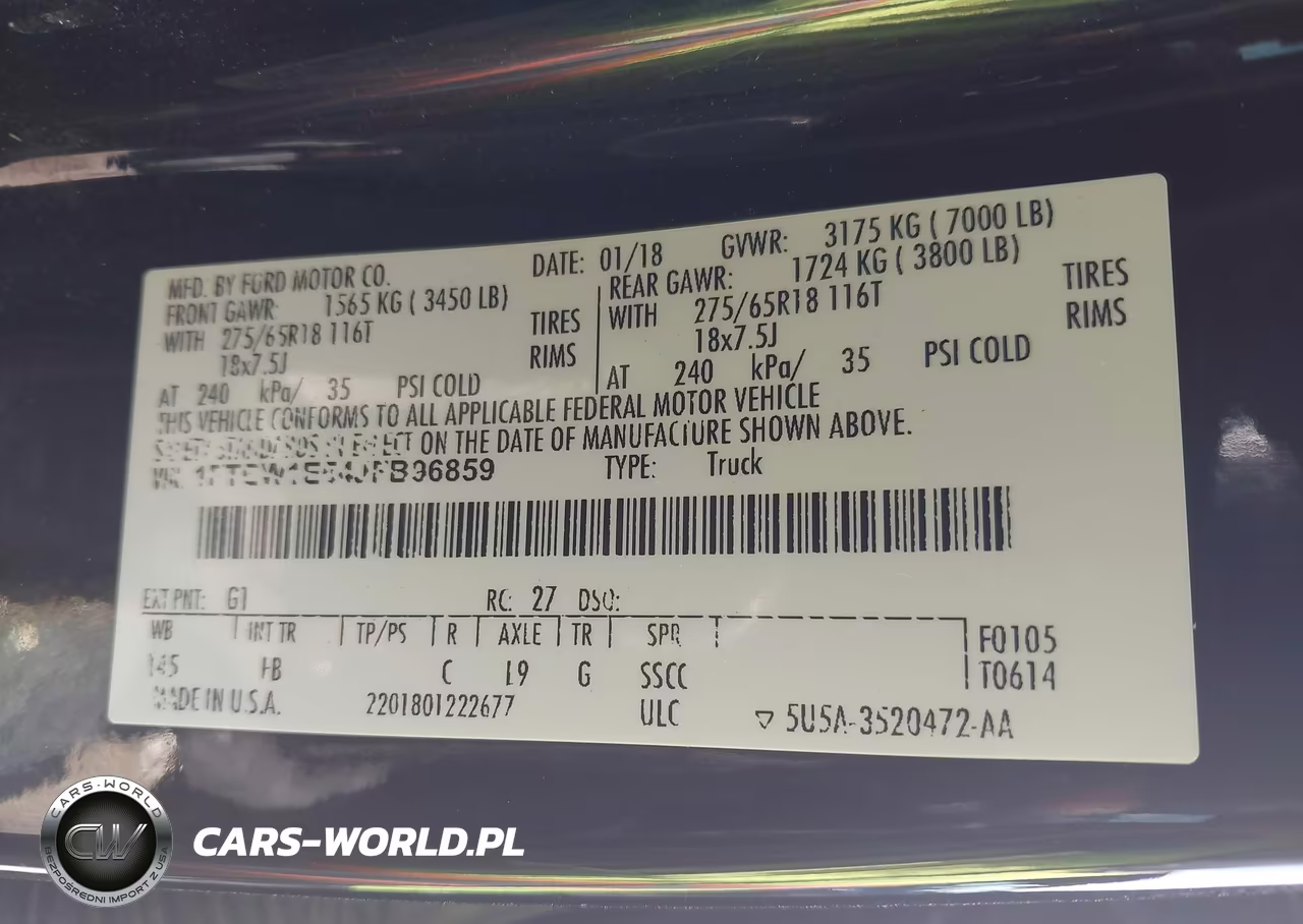 2018 Ford F-150 Xlt VIN:1FTEW1E54JFB96859 - 9