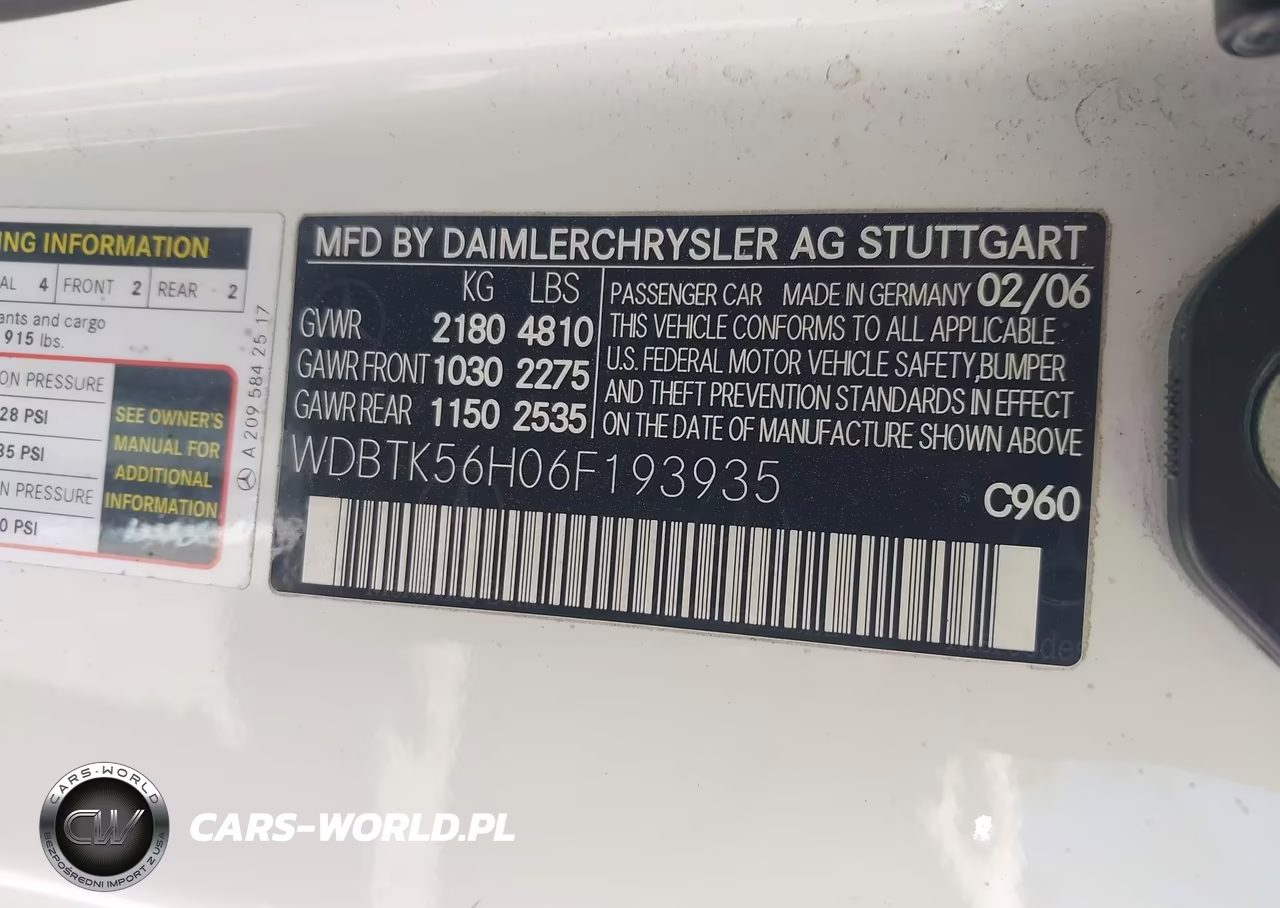 2006 Mercedes-Benz Clk 350 VIN:WDBTK56H06F193935 - 9