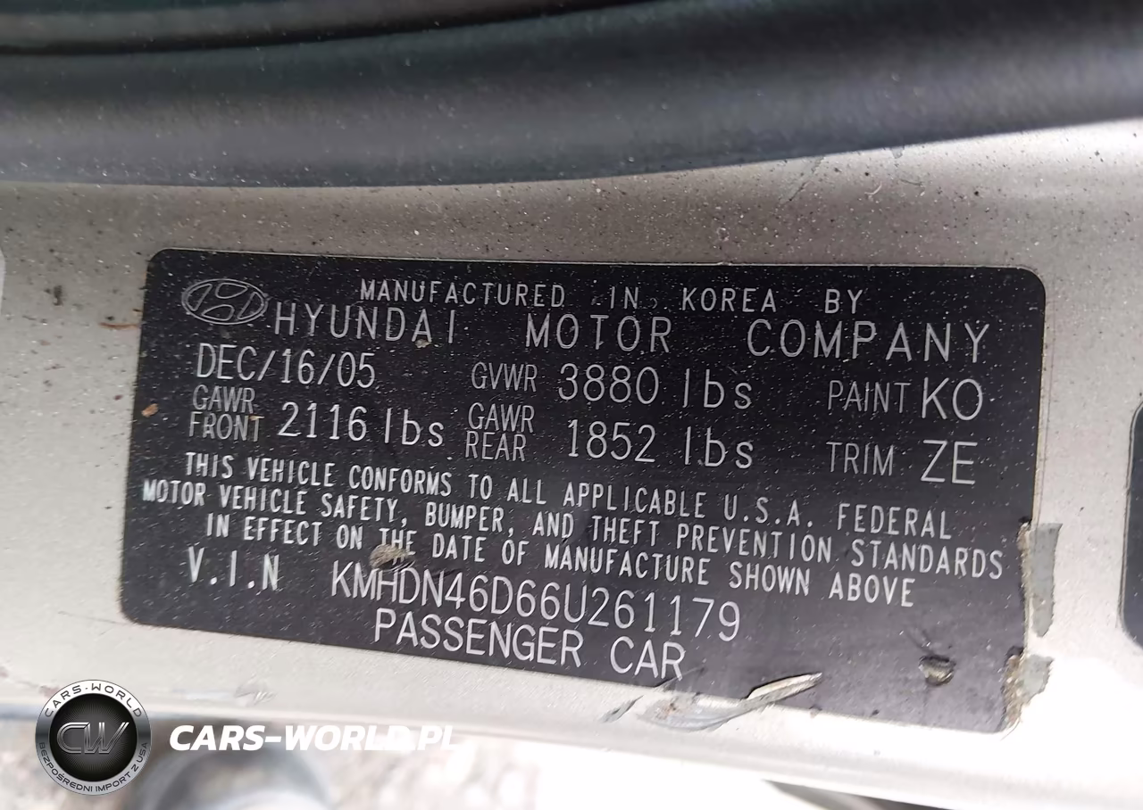 2006 Hyundai Elantra Gls-Limited VIN:KMHDN46D66U261179 - 9